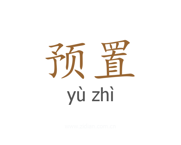 预置