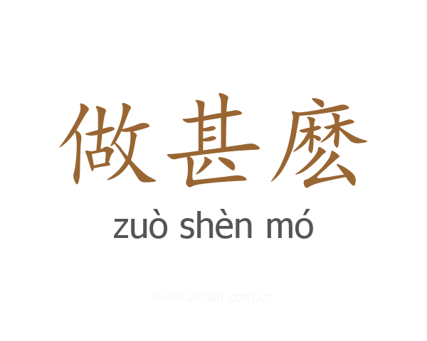 做甚麽