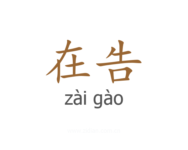 在告