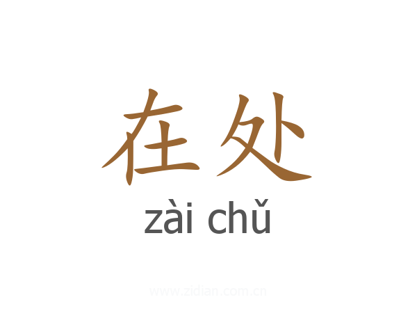 在处