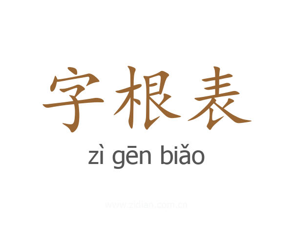 字根表