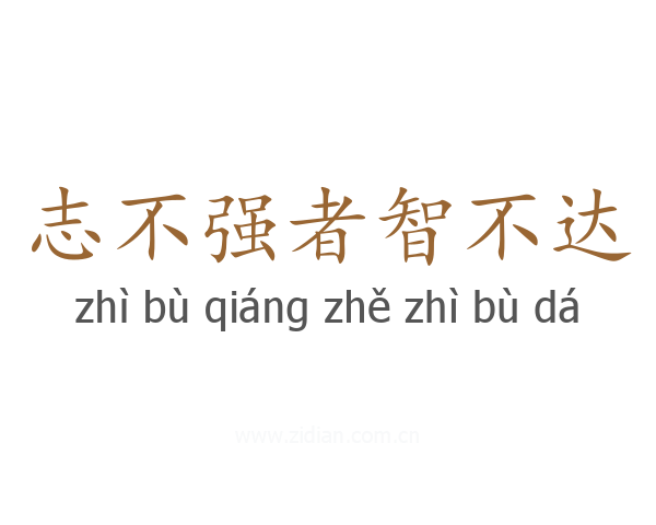 志不强者智不达
