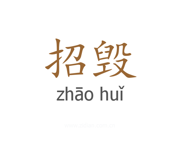 招毁