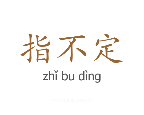 指不定