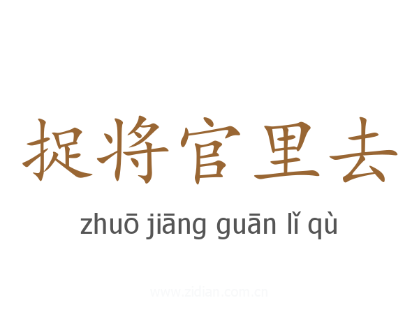 捉将官里去
