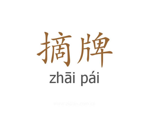 摘牌