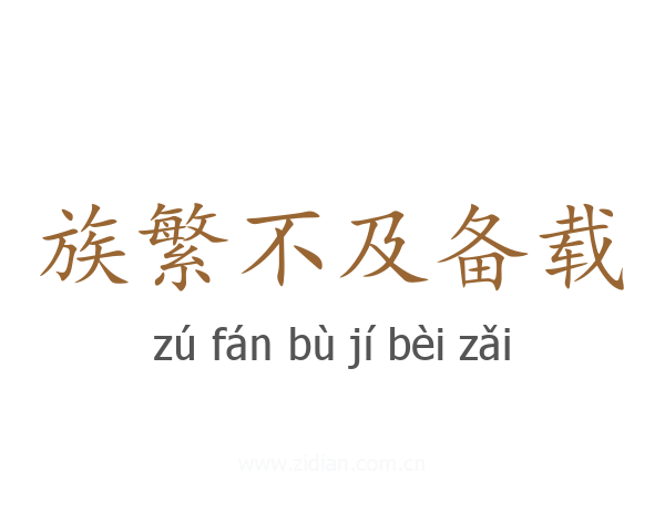 族繁不及备载
