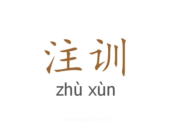 注训