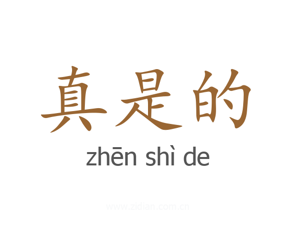 真是的