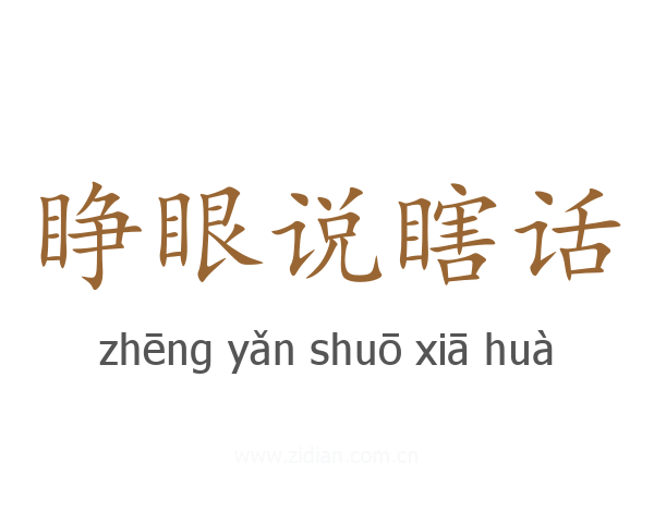 睁眼说瞎话