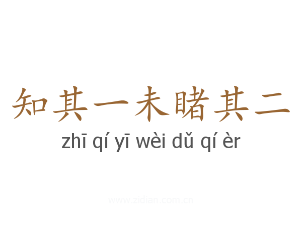 知其一未睹其二