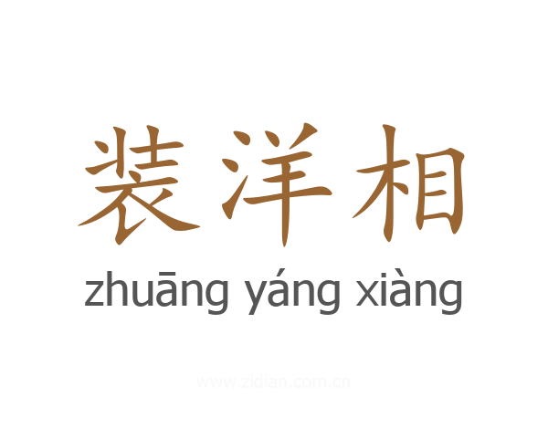 装洋相