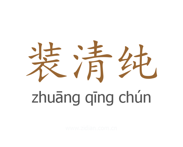 装清纯