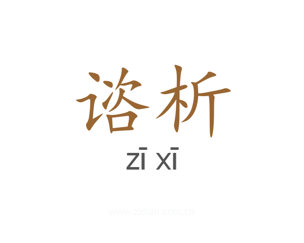 谘析