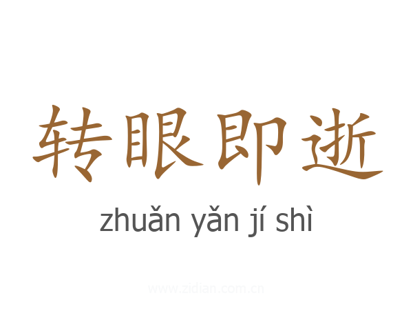 转眼即逝