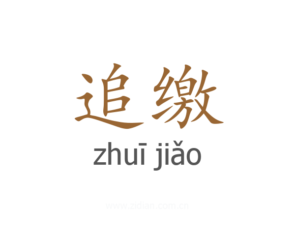 追缴