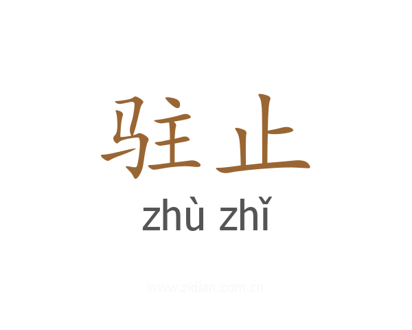 驻止